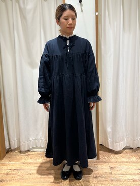 「Samansa Mos2（サマンサ モスモス）の襟刺繍シャーリング前後2WAYブラウス（シャツ/ブラウス）」を使った、yunaさん（レディース・152cm）の秋コーディネート