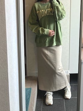 「SLOBE IENA（スローブイエナ）のアイテム（スウェット）」を使った、マナさん（レディース・164cm）の春コーディネート