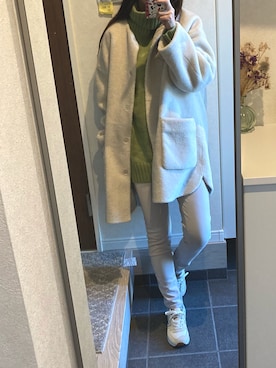 「Mila Owen（ミラオーウェン）のアイテム（その他アウター）」を使った、マナさん（レディース・164cm）の冬コーディネート