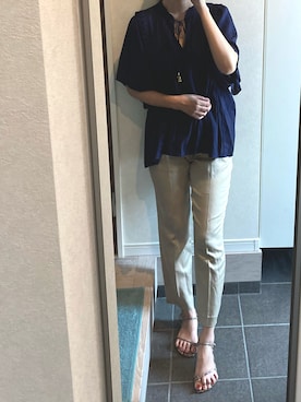 「LUCA/LADY LUCK LUCA（ルカ/レディラックルカ）のアイテム（トップス）」を使った、マナさん（レディース・164cm）の夏コーディネート