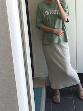 「DISCUS（ディスカス）のアイテム」を使った、マナさん（レディース・164cm）の夏コーディネート