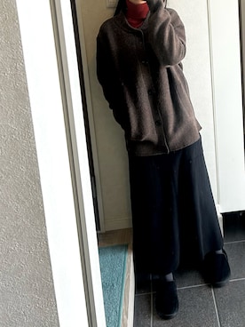 「秋冬」｜「アイテム（スリッポン）」を使った、マナさん（レディース・164cm）の冬コーディネート