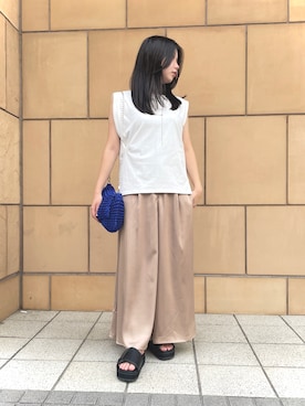 「Te chichi（テチチ）のアイテム」を使った、memeさん（骨格ウェーブ・レディース・159cm）の夏コーディネート