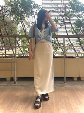 「アクティブ」｜「アイテム（サンダル）」を使った、memeさん（レディース・158cm）の夏コーディネート