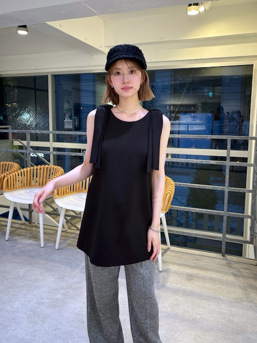 Ameri（アメリ）の「BONDING RIBBON VEST TOP（シャツ/ブラウス）」 - WEAR