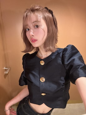 「H&M（エイチ・アンド・エム）のアイテム（シャツ/ブラウス、ブルー系）」を使った、yuklaly_さん（レディース・160cm）の春コーディネート