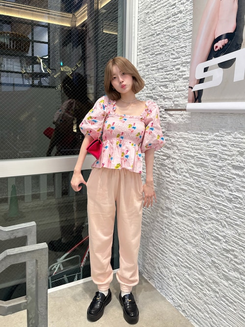 GANNI（ガニー）の「Printed Cotton Smock Blouse（シャツ