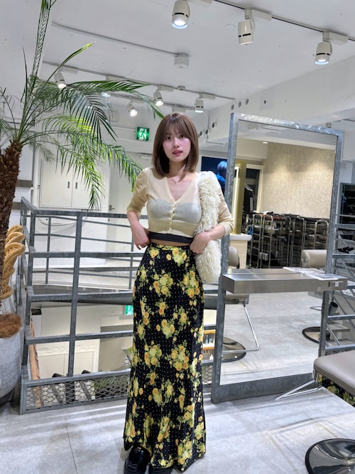 フラワードットマーメイドスカート　メゾンスペシャル Flower Dot Mermaid Skirt/フラワードットマーメイドスカート