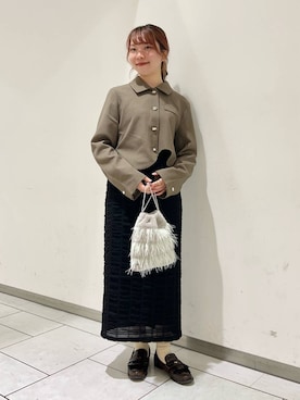 「アイテム（その他アウター、ブラウン系）」を使った、sorakaさん（レディース・159cm）の秋コーディネート