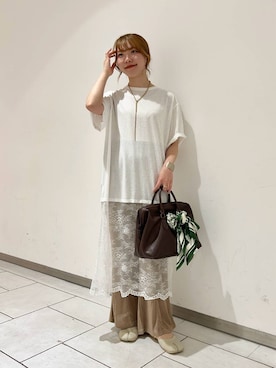 「アイテム（バンダナ/スカーフ）」を使った、soooraaさん（レディース・159cm）の夏コーディネート