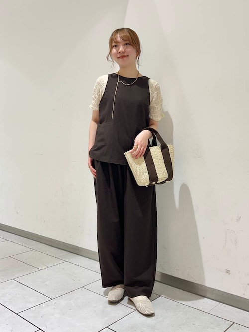 シアリングパフトップス ブラック 19,800円 tシャツ Shirring bubble top / シャーリングバブルトップス