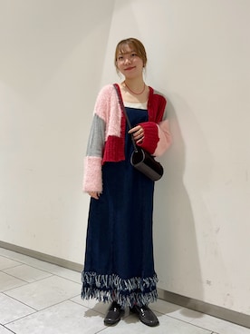 「アイテム（その他シューズ、グレー系）」を使った、sorakaさん（レディース・159cm）の秋コーディネート