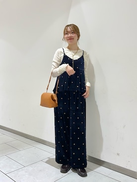 「KBF（ケイビーエフ）のアイテム（キャミソール）」を使った、sorakaさん（レディース・159cm）の秋コーディネート
