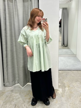 「Iラインスカート」｜sorakaさん（レディース・159cm）の春コーディネート