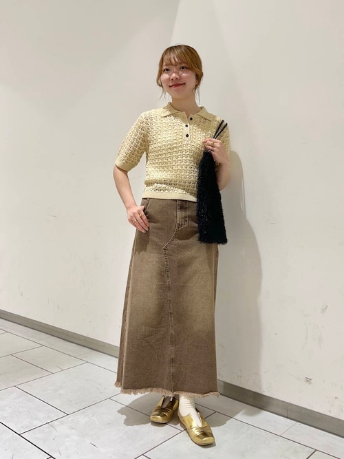 バックスリットデニムスカート
