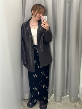 「KBF（ケイビーエフ）のアイテム（ジャケット/アウター）」を使った、sorakaさん（レディース・159cm）の秋コーディネート