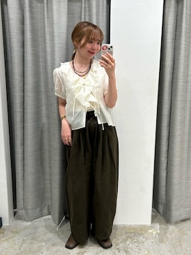 「KBF（ケイビーエフ）のアイテム（パンツ）」を使った、sorakaさん（レディース・159cm）の夏コーディネート