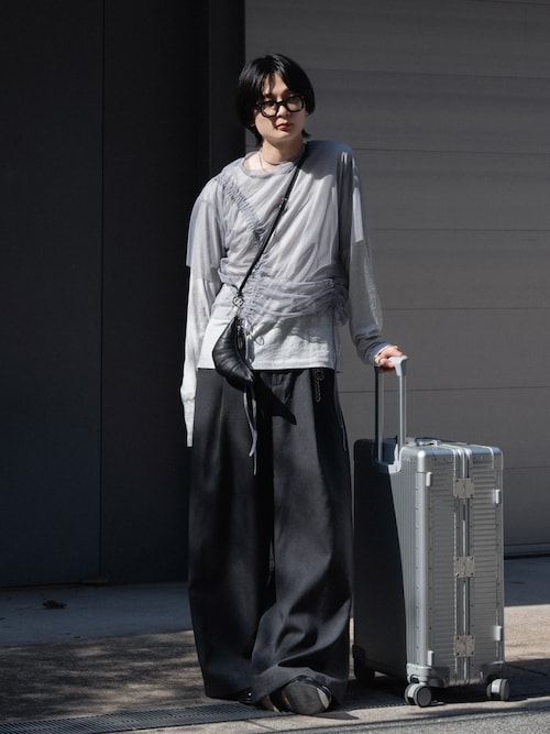 「guepard（ギュパール）のguepard　gp-17（メガネ）」を使った、きゅうさん（メンズ・172cm）の夏コーディネート