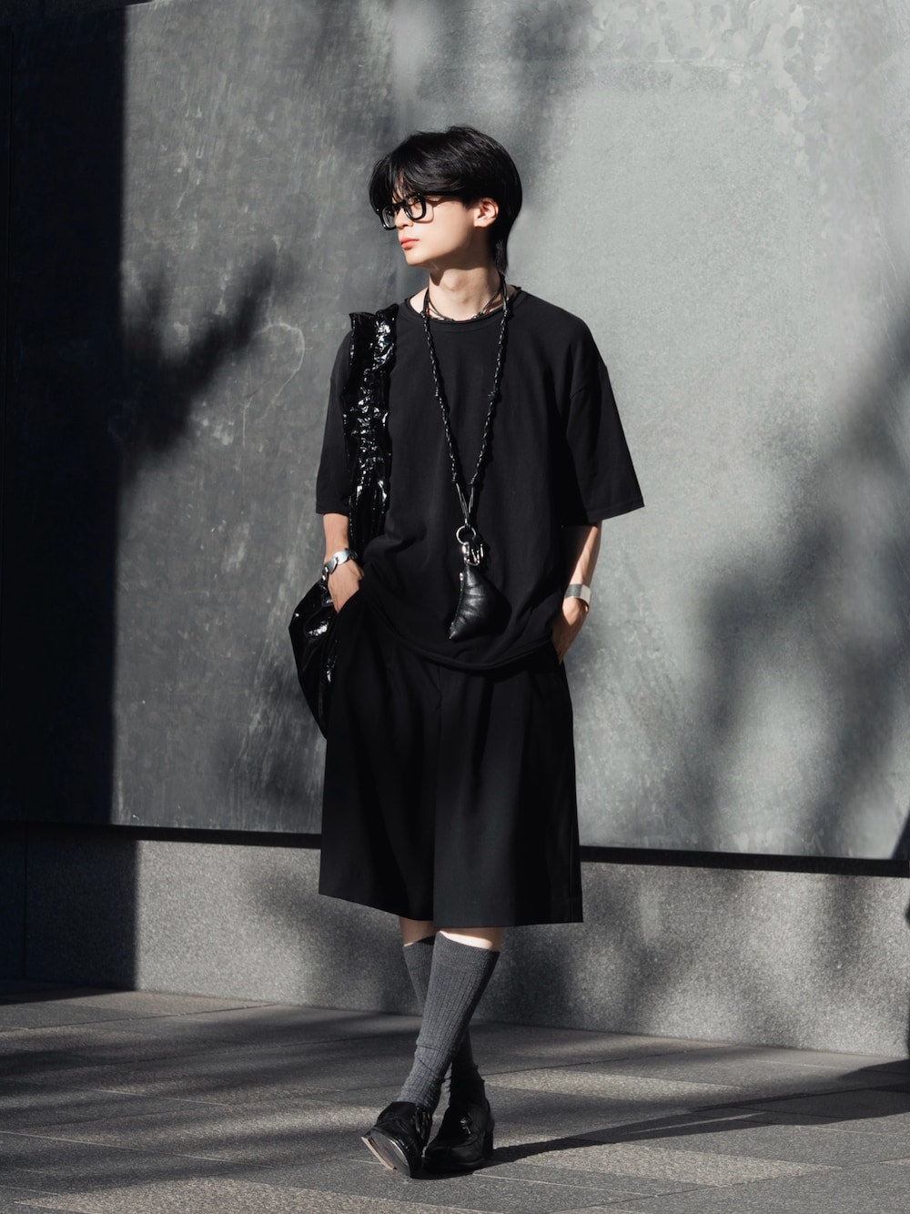 LAPIIS（ラピス）の「TWO TUCK WOOL WIDE SHORT TROUSERS（その他