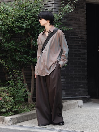 「LAPIIS(ラピス)のFINE WOOL CHAMBRAY SHIRT(シャツ/ブラウス)」を使った、きゅうさん(メンズ・172cm)の夏コーディネート