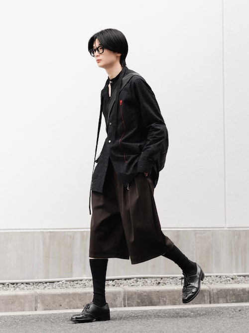 MASU（エムエーエスユー） シャツ 「M A S U」SHAGGY STRIPE HALF