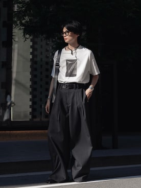 「アイテム（ショルダーバッグ）」を使った、きゅうさん（メンズ・172cm）の夏コーディネート
