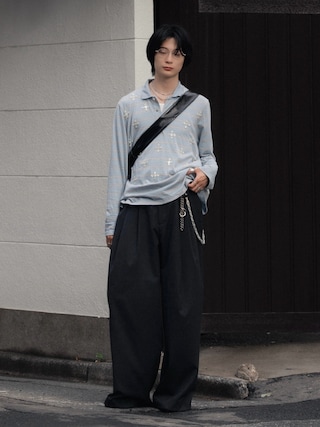 「DAIRIKU(ダイリク)のDAIRIKU / ダイリク "Benjamin"Button Border Skipper(ポロシャツ)」を使った、きゅうさん(メンズ・172cm)の秋コーディネート