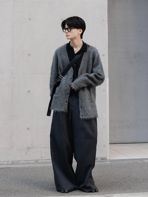 LAPIIS スラックス HEAVY WOOL GABARDINE OVER WIDE TUCK TROUSERS