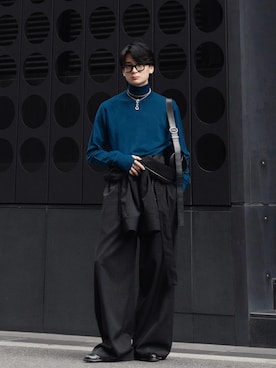 「アイテム（オールインワン・サロペット）」を使った、きゅうさん（メンズ・172cm）の秋コーディネート