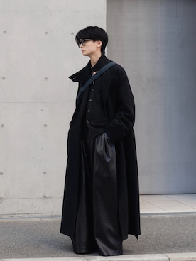 「アイテム（ポロシャツ）」を使った、きゅうさん（メンズ・172cm）の冬コーディネート