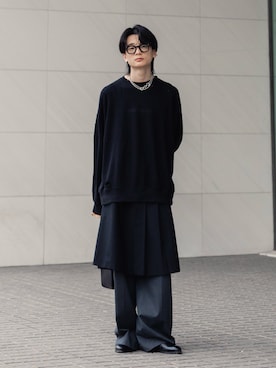 「LAPIIS（ラピス）のアイテム（スカート）」を使った、きゅうさん（メンズ・172cm）の秋コーディネート