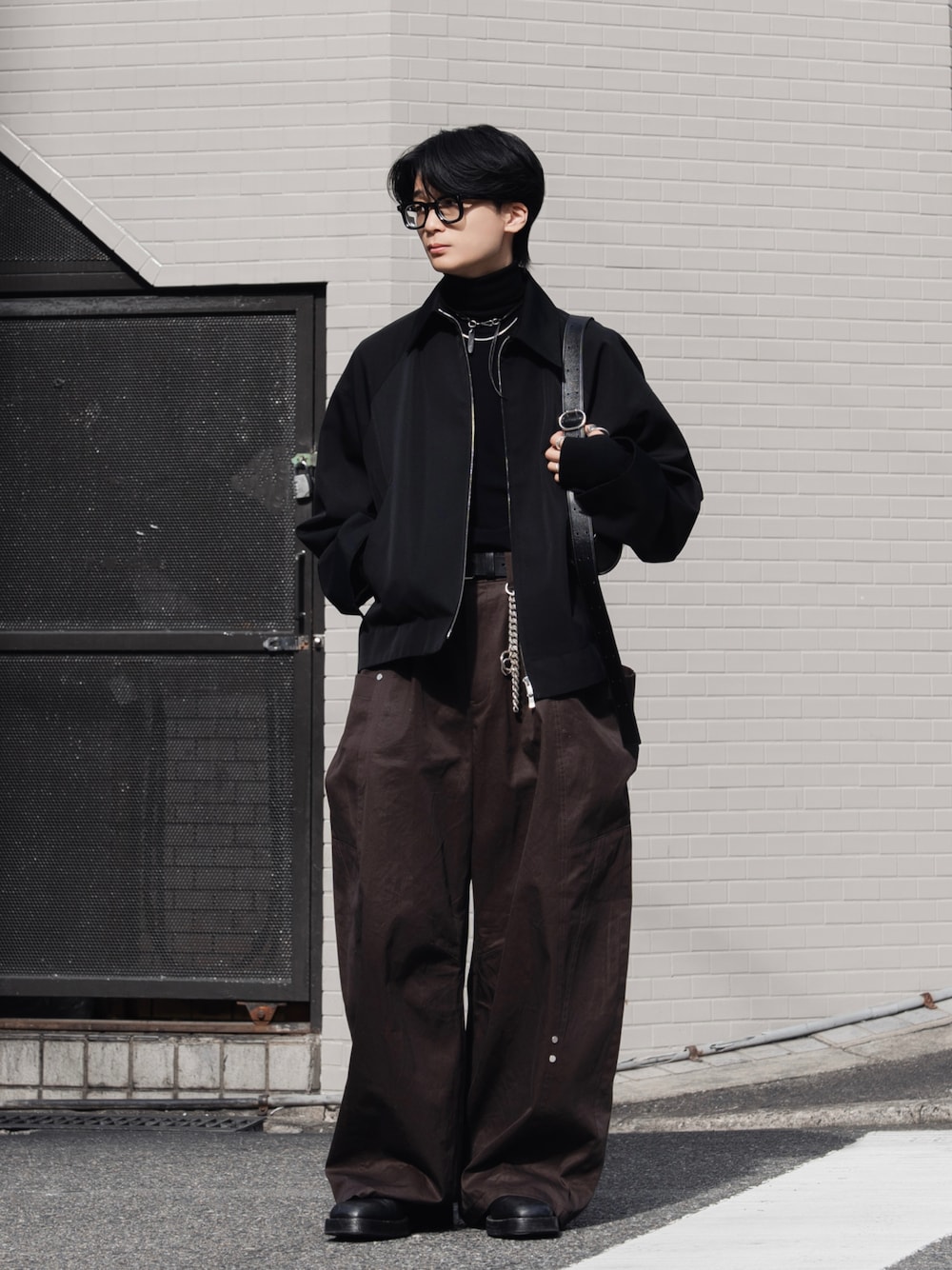 HEAVY WOOL GABARDINE DOUBLE ZIP BLOUSONを使った人気ファッション