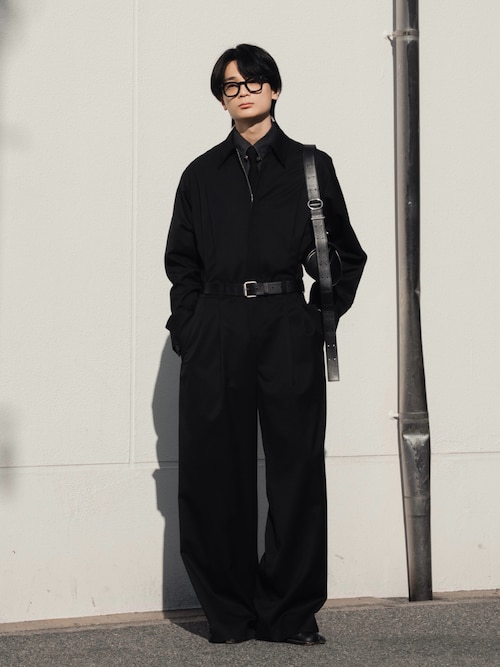 パンツ Lapiis BELTED ZIP UP JUMPSUIT BLACK BELTED ZIP UP JUMPSUIT（つなぎ/オールインワン）｜LAPIIS（ラピス