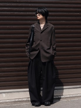 「soerte（ソエルテ）のアイテム（パンツ）」を使った、きゅうさん（メンズ・172cm）の秋コーディネート