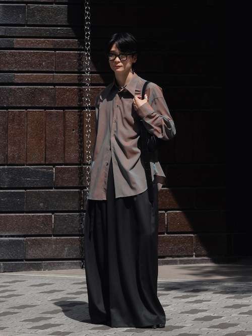 LAPIIS スラックス WOOL GABARDINE INTACK WIDE TROUSERS メンズ
