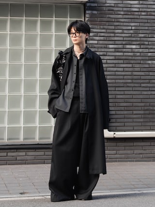 「LAPIIS（ラピス）のHEAVY WOOL GABARDINE SHORT SHIRT JACKET（シャツ/ブラウス）」を使った、きゅうさん（メンズ・172cm）の冬コーディネート