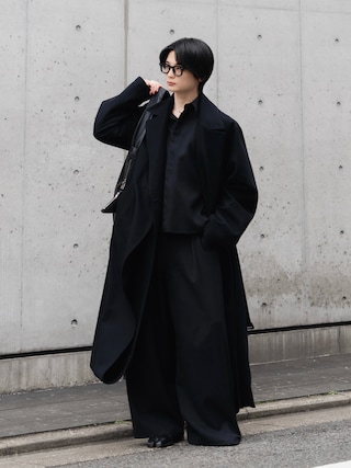 「LAPIIS（ラピス）のHEAVY WOOL GABARDINE SHORT SHIRT JACKET（シャツ/ブラウス）」を使った、きゅうさん（メンズ・172cm）の春コーディネート