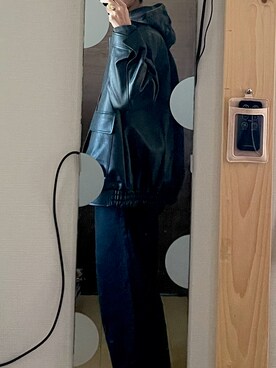 「GU（ジーユー）のアイテム（ミリタリージャケット）」を使った、hinata001017さん（メンズ・173cm）の冬コーディネート