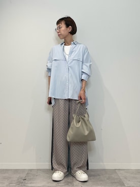 「アイテム（バングル/リストバンド）」を使った、kitaさん（レディース・156cm）の秋コーディネート