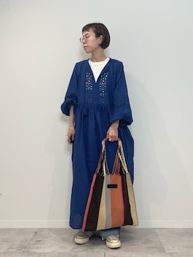 「インド綿」｜kitaさん（レディース・156cm）の春コーディネート