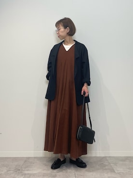 「アイテム（ワンピース/ドレス）」を使った、kitaさん（レディース・156cm）の秋コーディネート