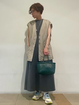「collex（コレックス）のアイテム（セットアップ）」を使った、kitaさん（レディース・156cm）の夏コーディネート