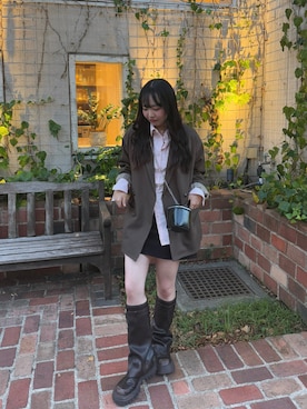 「アイテム（ジャケット/アウター）」を使った、Ayaさん（レディース・158cm・10代）の秋コーディネート