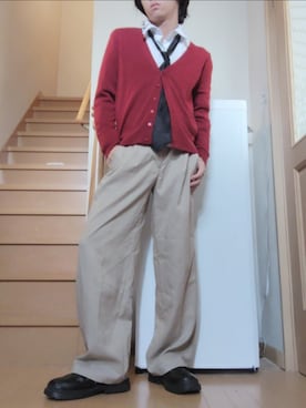 「アイテム（音楽/本・雑誌）」を使った、鈴木 悠馬さん（メンズ・160cm）の秋コーディネート