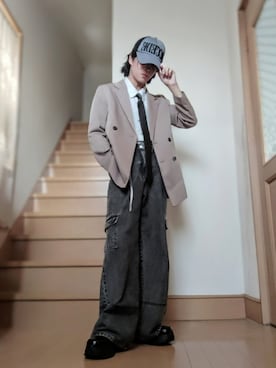 「Avail（アベイル）のアイテム」を使った、鈴木 悠馬さん（メンズ・160cm）の冬コーディネート