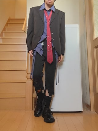 GRANCY ボタンデザインネクタイ GRANCY】Button Design Necktie / ボタン デザイン ネクタイ