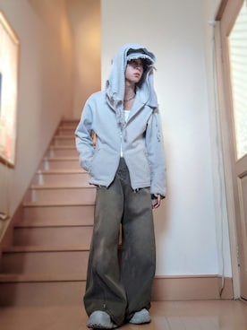 「GRANCY（グランシー）のアイテム（パンツ）」を使った、鈴木 悠馬さん（メンズ・160cm）の春コーディネート