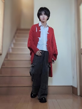 「ADRER（アドラー）のアイテム」を使った、鈴木 悠馬さん（メンズ・160cm）の秋コーディネート