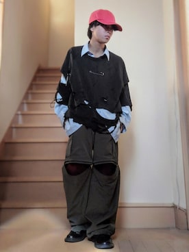 「GRANCY（グランシー）のアイテム（トップス）」を使った、鈴木 悠馬さん（メンズ・160cm）の春コーディネート