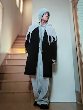 「HARE（ハレ）のアイテム（帽子）」を使った、鈴木 悠馬さん（メンズ・160cm）の冬コーディネート